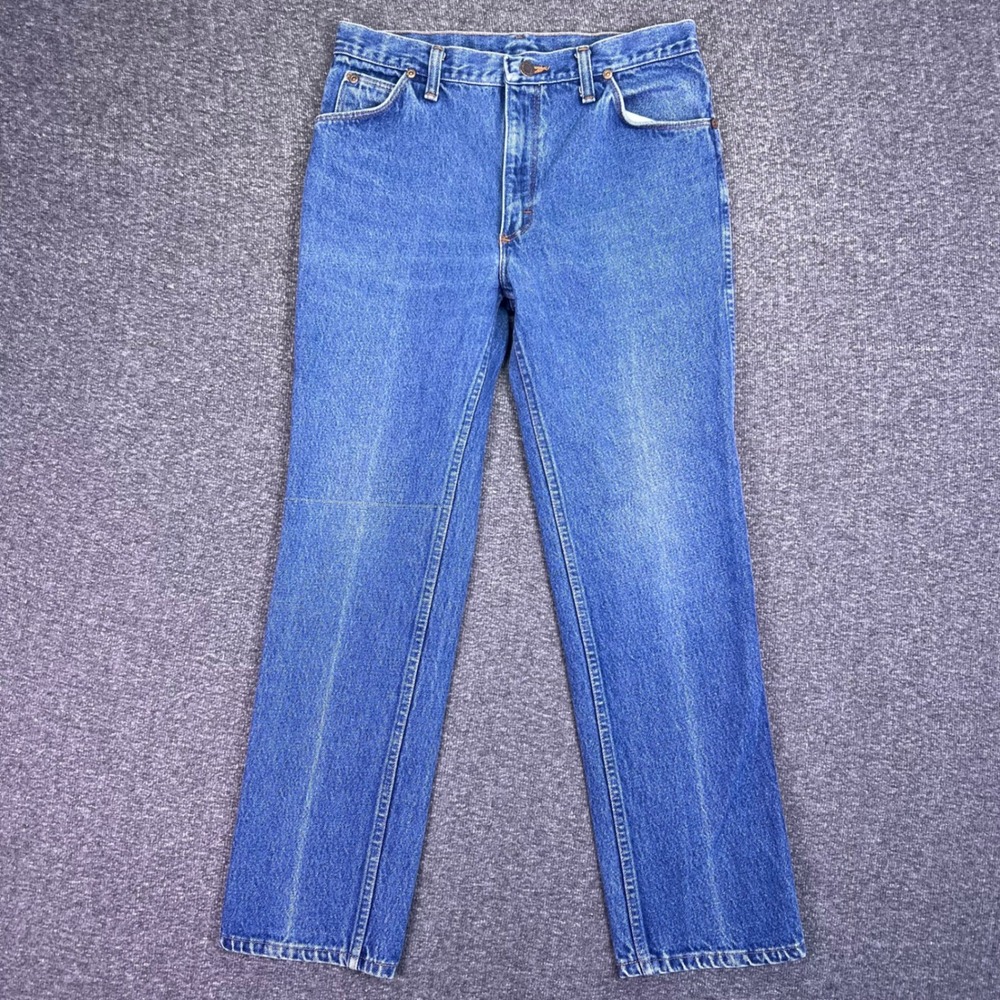 VTG Wrangler Jeans Mens 30x28 Straight Western Cowboy Rodeo Workwear 915PW USA